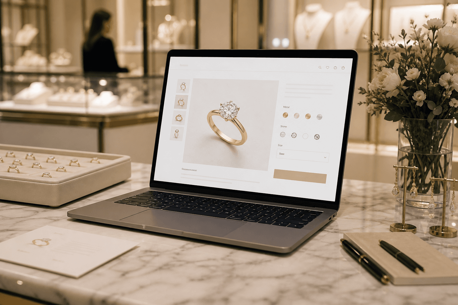 E-commerce product experience on screen